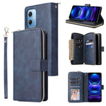 Custodia per telefono in pelle con cerniera a portafoglio con 9 slot per schede, For Samsung Galaxy A34, For Samsung Galaxy A54, For Xiaomi Redmi Note 12 5G Global / Poco X5, For Xiaomi Redmi Note 12 Pro 5G Speed / Note 12 Pro 5G Global / Poco X5 Pro