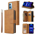 Custodia per telefono in pelle con cerniera a portafoglio con 9 slot per schede, For Samsung Galaxy A34, For Samsung Galaxy A54, For Xiaomi Redmi Note 12 5G Global / Poco X5, For Xiaomi Redmi Note 12 Pro 5G Speed / Note 12 Pro 5G Global / Poco X5 Pro