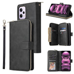 Custodia per telefono in pelle con cerniera a portafoglio con 9 slot per schede, For Samsung Galaxy A34, For Samsung Galaxy A54, For Xiaomi Redmi Note 12 5G Global / Poco X5, For Xiaomi Redmi Note 12 Pro 5G Speed / Note 12 Pro 5G Global / Poco X5 Pro