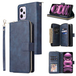 Custodia per telefono in pelle con cerniera a portafoglio con 9 slot per schede, For Samsung Galaxy A34, For Samsung Galaxy A54, For Xiaomi Redmi Note 12 5G Global / Poco X5, For Xiaomi Redmi Note 12 Pro 5G Speed / Note 12 Pro 5G Global / Poco X5 Pro