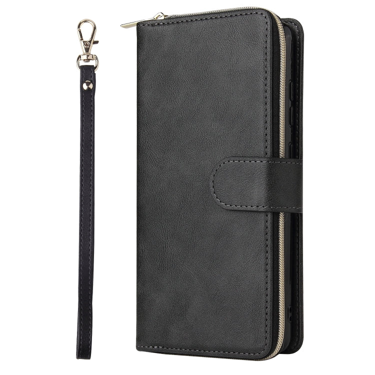 Custodia per telefono in pelle con cerniera a portafoglio con 9 slot per schede, For Xiaomi Redmi Note 12 Explorer / Note 12 Pro+ Global