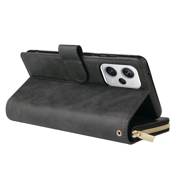 Custodia per telefono in pelle con cerniera a portafoglio con 9 slot per schede, For Xiaomi Redmi Note 12 Explorer / Note 12 Pro+ Global