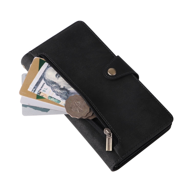 Rivetto Fibbia 9 carte Custodia per telefono in pelle a tre pieghe, For Xiaomi Redmi Note 12 Explorer / Note 12 Pro+ Global