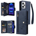 Rivetto Fibbia 9 carte Custodia per telefono in pelle a tre pieghe, For Xiaomi Redmi Note 12 Explorer / Note 12 Pro+ Global