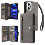 Rivetto Fibbia 9 carte Custodia per telefono in pelle a tre pieghe, For Xiaomi Redmi Note 12 Explorer / Note 12 Pro+ Global