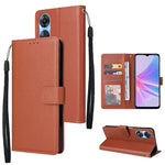 Custodia per telefono in pelle multifunzionale con 3 slot per schede, For OPPO A58 / A78