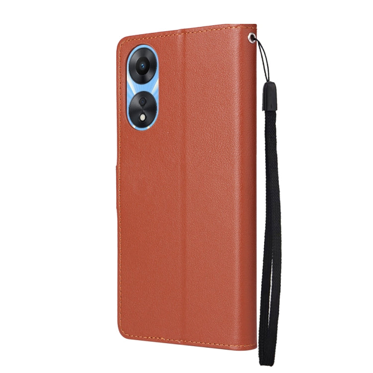 Custodia per telefono in pelle multifunzionale con 3 slot per schede, For OPPO A58 / A78