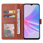 Custodia per telefono in pelle multifunzionale con 3 slot per schede, For OPPO A58 / A78