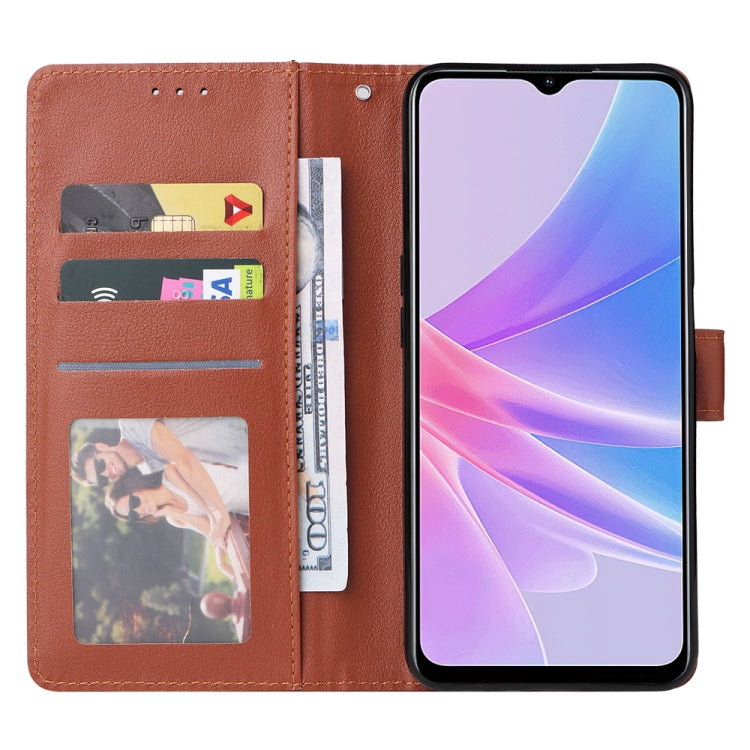 Custodia per telefono in pelle multifunzionale con 3 slot per schede, For OPPO A58 / A78