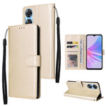 Custodia per telefono in pelle multifunzionale con 3 slot per schede, For OPPO A58 / A78