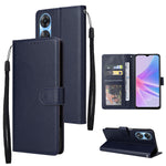 Custodia per telefono in pelle multifunzionale con 3 slot per schede, For OPPO A58 / A78