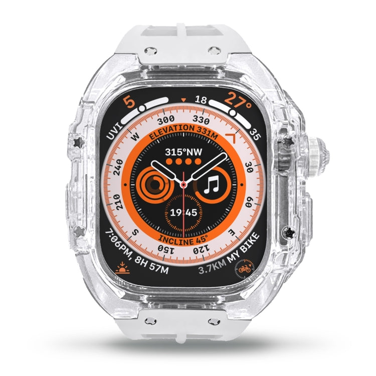 Cinturino per orologio con cassa in armatura trasparente in gomma fluorurata, For Apple Watch Ultra 3 / 2 / 1 49mm