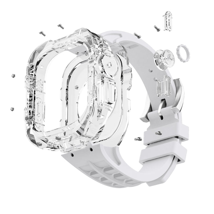 Cinturino per orologio con cassa in armatura trasparente in gomma fluorurata, For Apple Watch Ultra 3 / 2 / 1 49mm