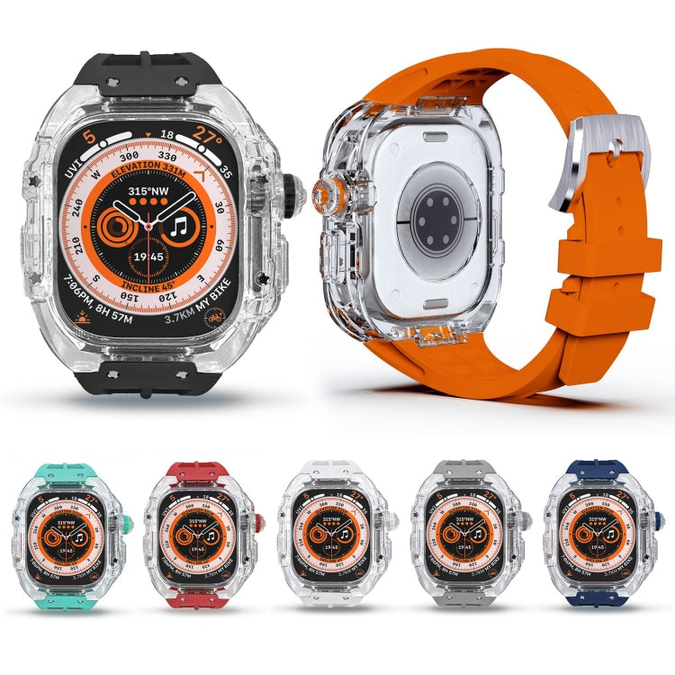 Cinturino per orologio con cassa in armatura trasparente in gomma fluorurata, For Apple Watch Ultra 3 / 2 / 1 49mm