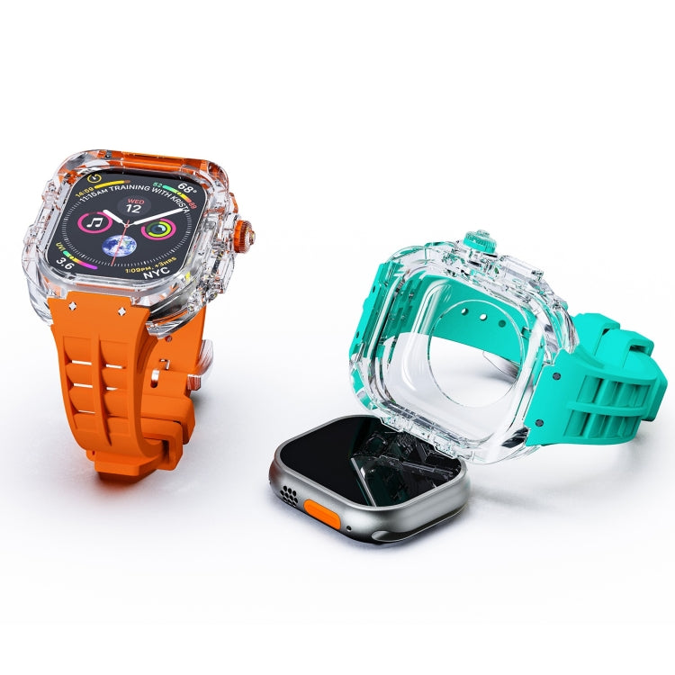 Cinturino per orologio con cassa in armatura trasparente in gomma fluorurata, For Apple Watch Ultra 3 / 2 / 1 49mm