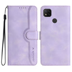 Custodia per cellulare in pelle con motivo a cuore, For Xiaomi Redmi 9/9 Prime/Poco M2, For Xiaomi Redmi 9A/9AT/9i, For Xiaomi Redmi 9C/9C NFC/Poco C3, For Xiaomi Redmi 10A 4G