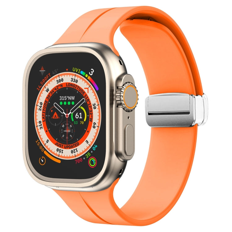 Cinturino in silicone con chiusura magnetica pieghevole, For Apple Watch Series 8&7 45mm