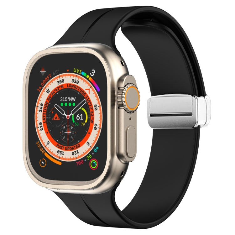 Cinturino in silicone con chiusura magnetica pieghevole, For Apple Watch Series 8&7 45mm