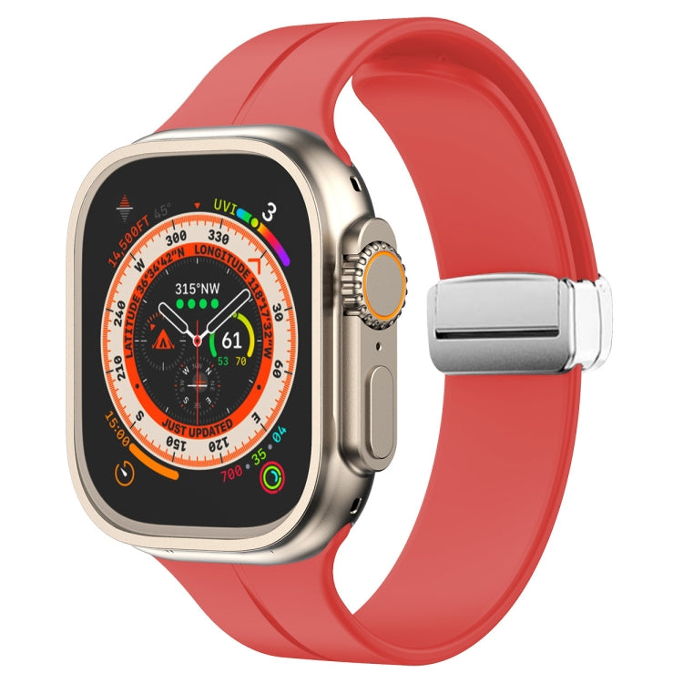 Cinturino in silicone con chiusura magnetica pieghevole, For Apple Watch Series 8&7 45mm