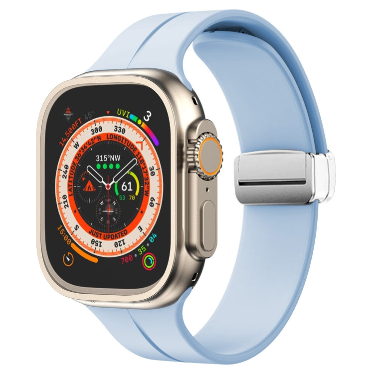 Cinturino in silicone con chiusura magnetica pieghevole, For Apple Watch Series 8&7 45mm