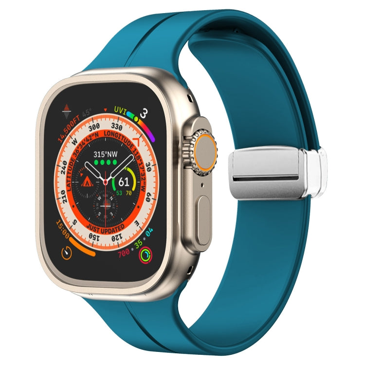 Cinturino in silicone con chiusura magnetica pieghevole, For Apple Watch Series 8&7 45mm