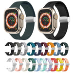 Cinturino in silicone con chiusura magnetica pieghevole, For Apple Watch Series 8&7 45mm