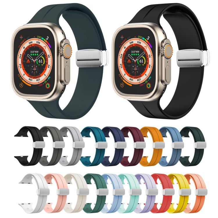 Cinturino in silicone con chiusura magnetica pieghevole, For Apple Watch Series 8&7 45mm