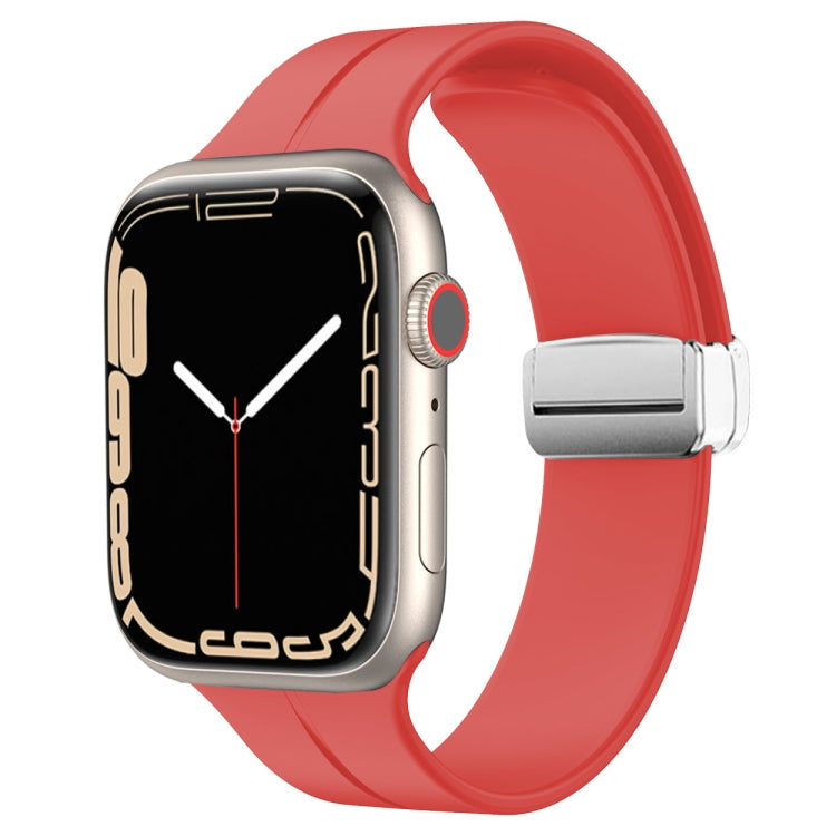 Cinturino in silicone con chiusura magnetica pieghevole, For Apple Watch Series 8&7 41mm