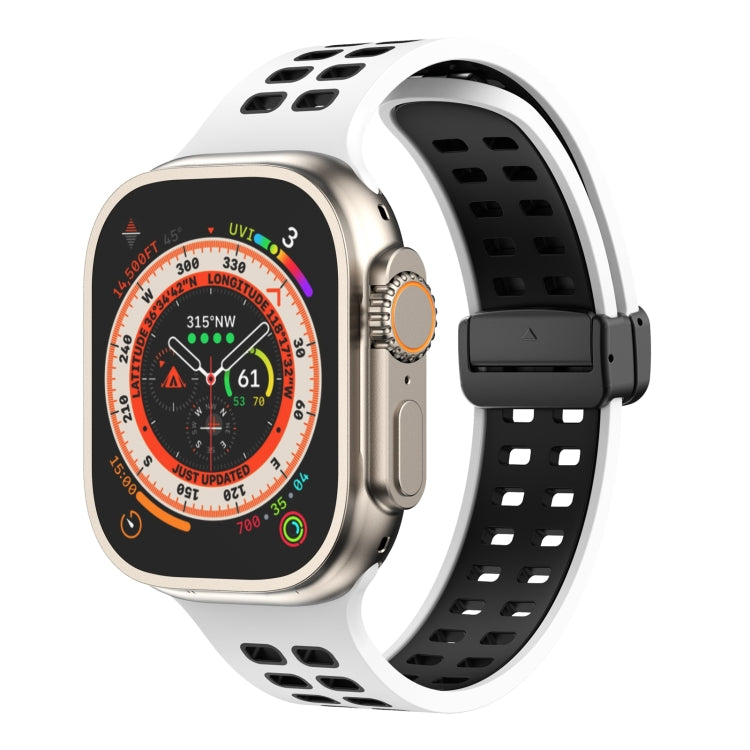 Cinturino in silicone con fori quadrati con chiusura magnetica, For Apple Watch Series 8&7 45mm