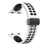 Cinturino in silicone con fori quadrati con chiusura magnetica, For Apple Watch Series 8&7 45mm