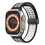 Cinturino in silicone con fori quadrati con chiusura magnetica, For Apple Watch Series 8&7 45mm