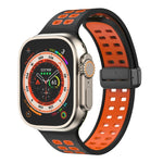Cinturino in silicone con fori quadrati con chiusura magnetica, For Apple Watch Series 8&7 45mm