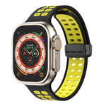 Cinturino in silicone con fori quadrati con chiusura magnetica, For Apple Watch Series 8&7 45mm