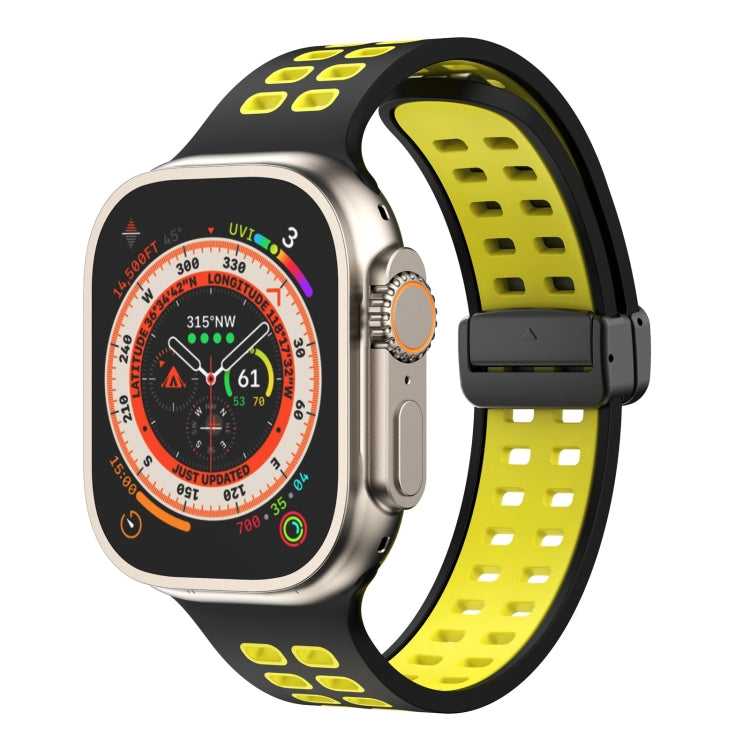 Cinturino in silicone con fori quadrati con chiusura magnetica, For Apple Watch Series 8&7 45mm