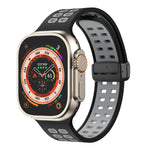 Cinturino in silicone con fori quadrati con chiusura magnetica, For Apple Watch Series 8&7 45mm