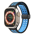 Cinturino in silicone con fori quadrati con chiusura magnetica, For Apple Watch Series 8&7 45mm