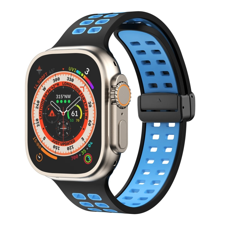 Cinturino in silicone con fori quadrati con chiusura magnetica, For Apple Watch Series 8&7 45mm