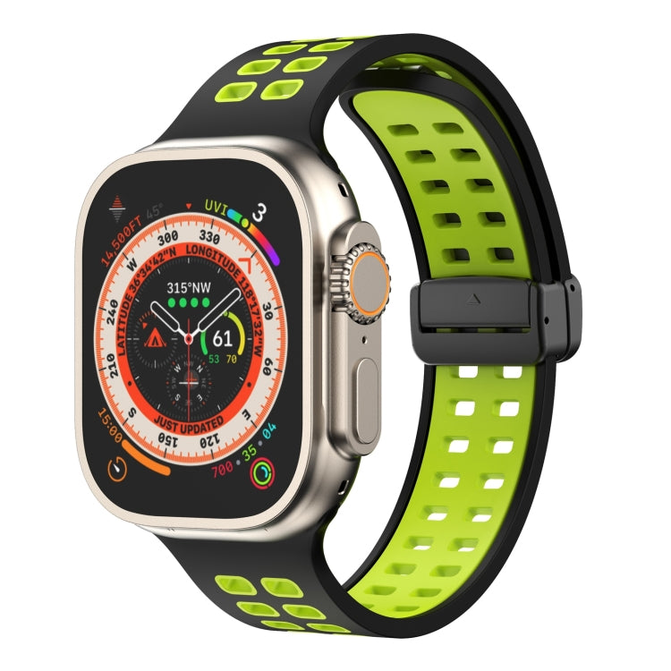 Cinturino in silicone con fori quadrati con chiusura magnetica, For Apple Watch Series 8&7 45mm