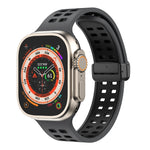 Cinturino in silicone con fori quadrati con chiusura magnetica, For Apple Watch Series 8&7 45mm