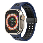 Cinturino in silicone con fori quadrati con chiusura magnetica, For Apple Watch Series 8&7 45mm