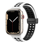 Cinturino in silicone con fori quadrati con chiusura magnetica, For Apple Watch Series 8&7 41mm