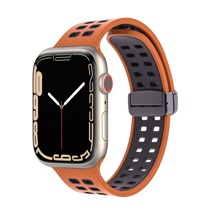 Cinturino in silicone con fori quadrati con chiusura magnetica, For Apple Watch Series 8&7 41mm