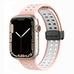 Cinturino in silicone con fori quadrati con chiusura magnetica, For Apple Watch Series 8&7 41mm