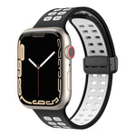 Cinturino in silicone con fori quadrati con chiusura magnetica, For Apple Watch Series 8&7 41mm