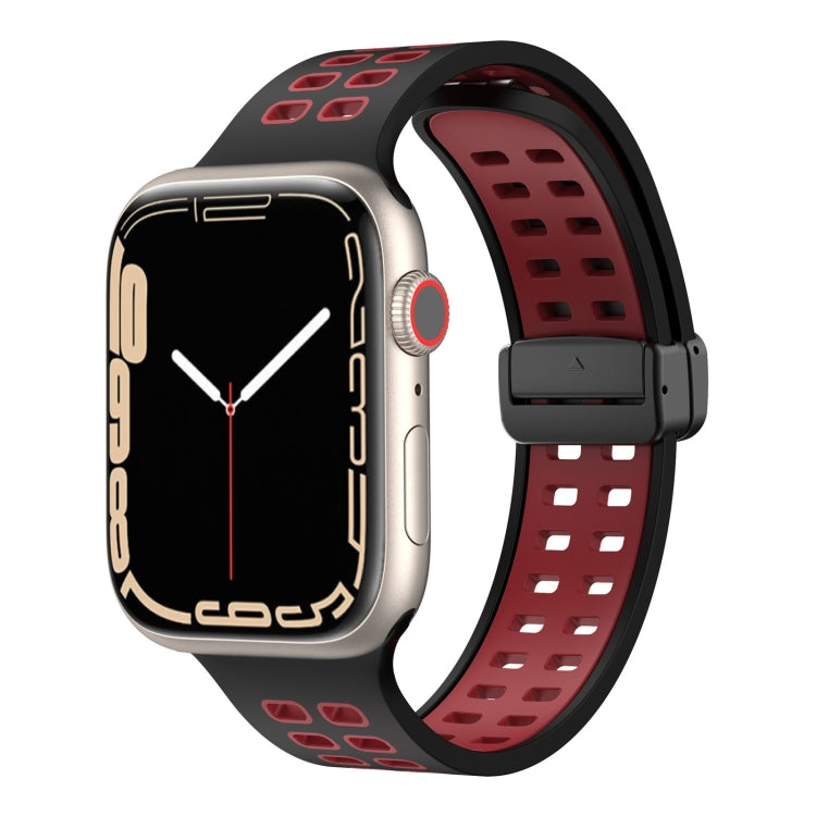 Cinturino in silicone con fori quadrati con chiusura magnetica, For Apple Watch Series 8&7 41mm