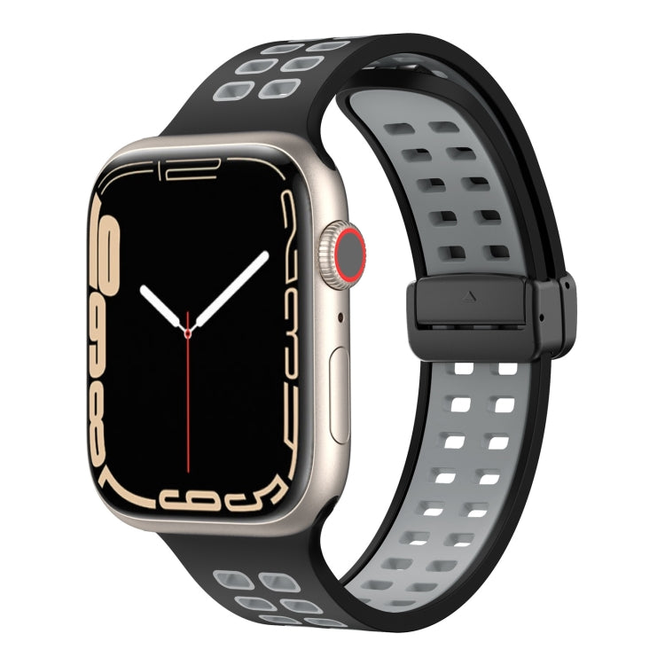 Cinturino in silicone con fori quadrati con chiusura magnetica, For Apple Watch Series 8&7 41mm