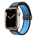 Cinturino in silicone con fori quadrati con chiusura magnetica, For Apple Watch Series 8&7 41mm