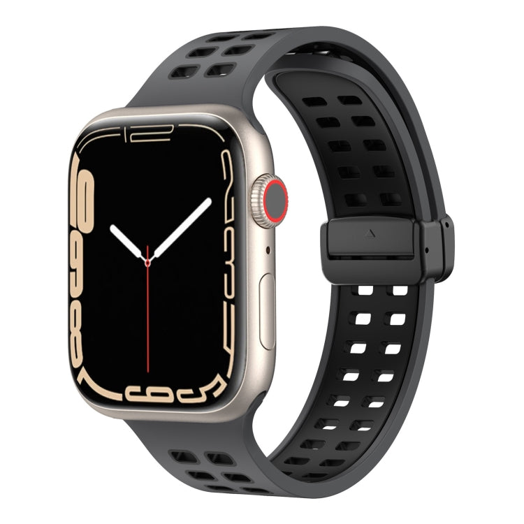 Cinturino in silicone con fori quadrati con chiusura magnetica, For Apple Watch Series 8&7 41mm