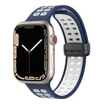 Cinturino in silicone con fori quadrati con chiusura magnetica, For Apple Watch Series 8&7 41mm