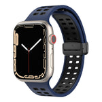 Cinturino in silicone con fori quadrati con chiusura magnetica, For Apple Watch Series 8&7 41mm